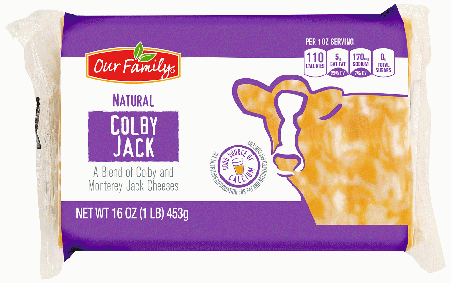 Our Family Natural colby jack cheese block Full-Size Picture